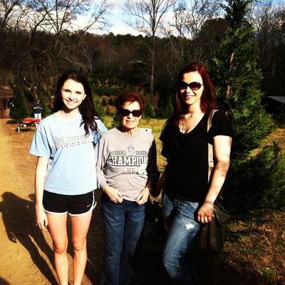 Grandma's last Christmas 2012 - Me, Grandma, Nichole